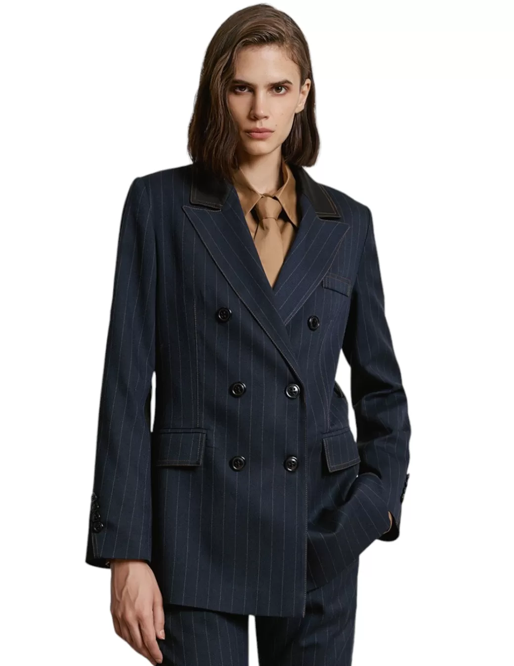 Fashion Access BLAZER CINTURON MARINO Azul