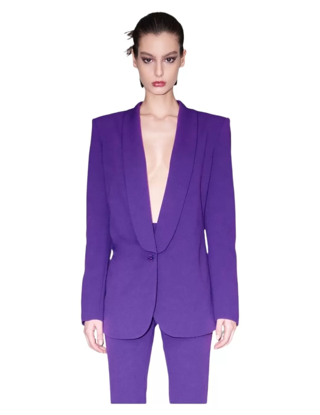 Fashion Aniye By Blazer Cuello Smoking Violeta