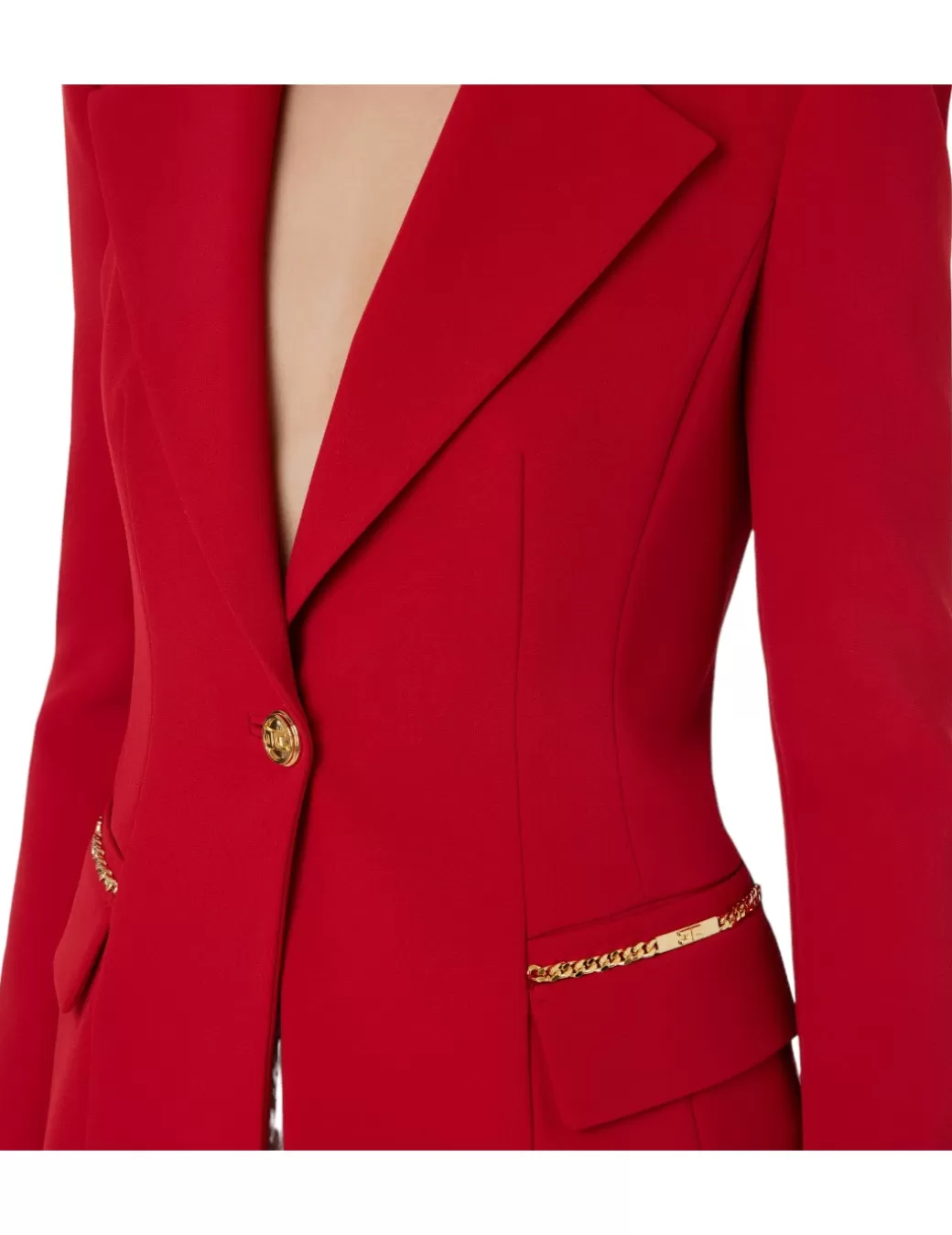 Cheap Elisabetta Franchi Blazer GI06536E2 Roja Rojo