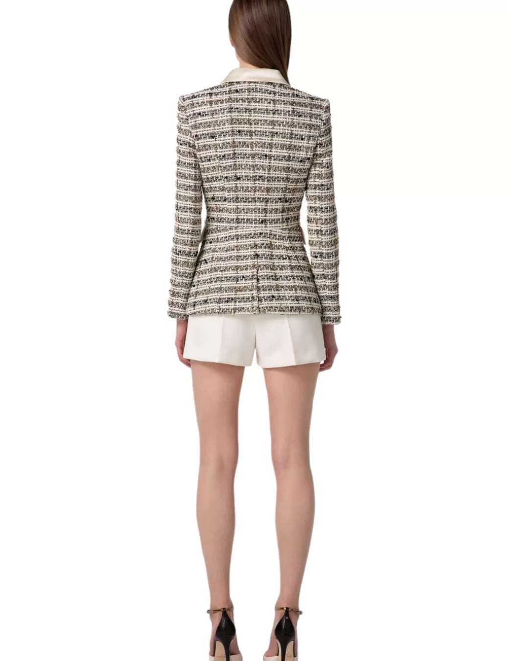 New Elisabetta Franchi Blazer GI06937E2 Negro Beige