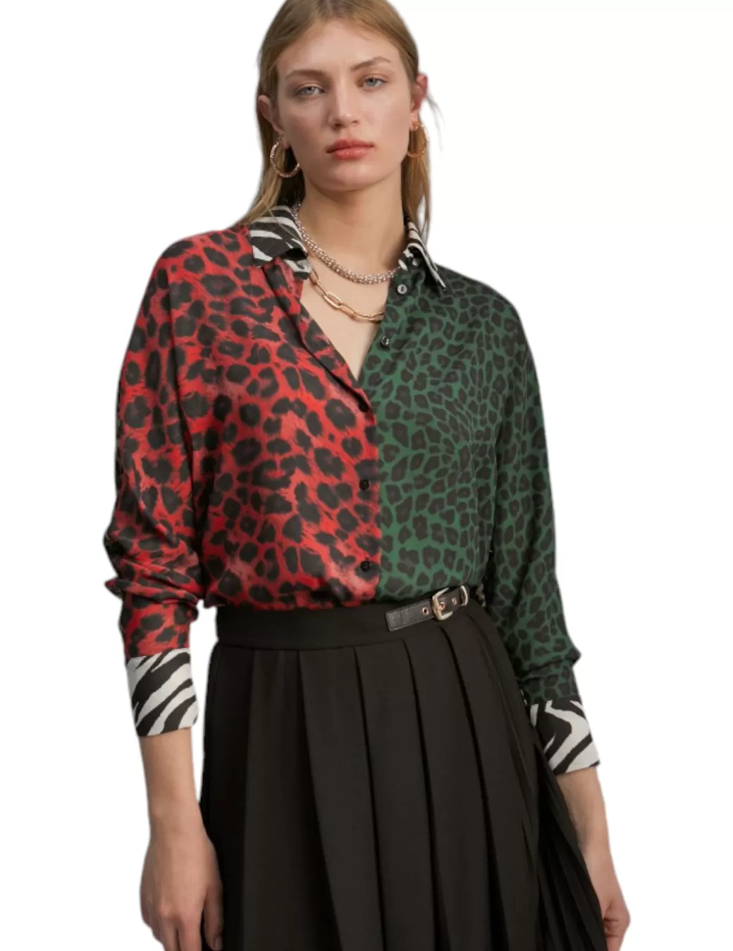 Outlet LOLA CASADEMUNT Camisa MF2415002 Animal Print