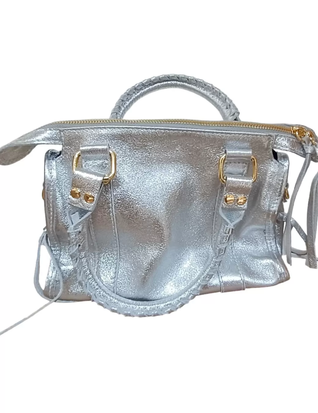 Fashion Leather country Mini Bolso Metalizado De Piel 3895108 Plata