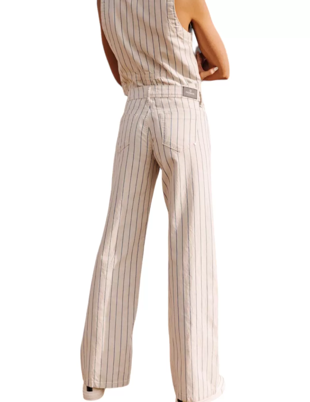 New FREEMAN Pantalón Agatha Grecia Crudo Beige