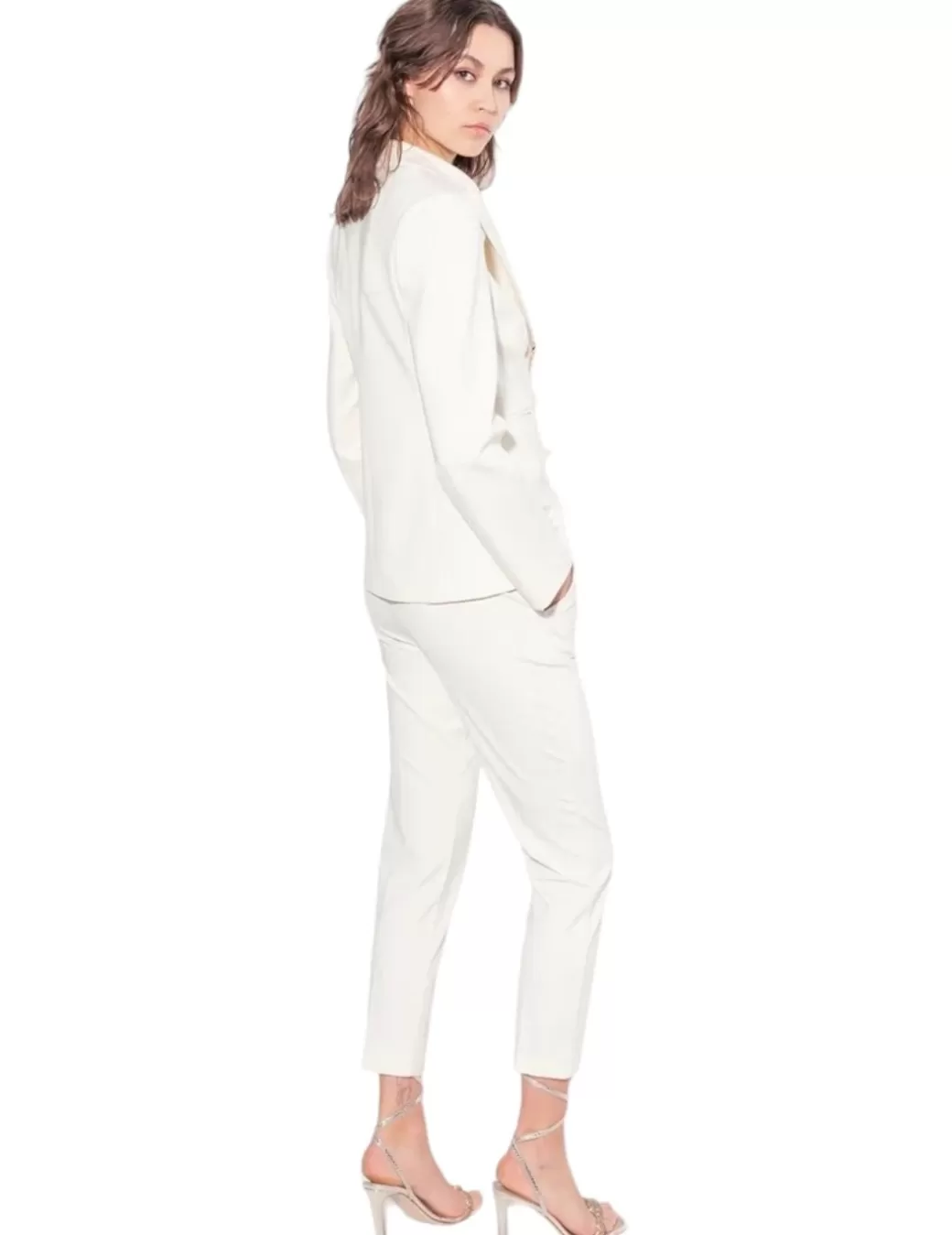 Sale Pinko Pantalón Bello Pantalone Poly Blanco