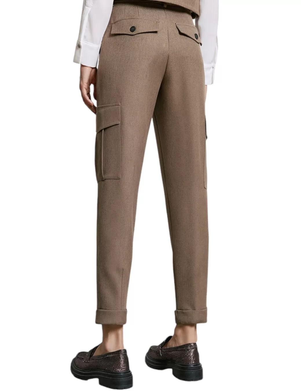 Best Access Pantalón Cargo Beige