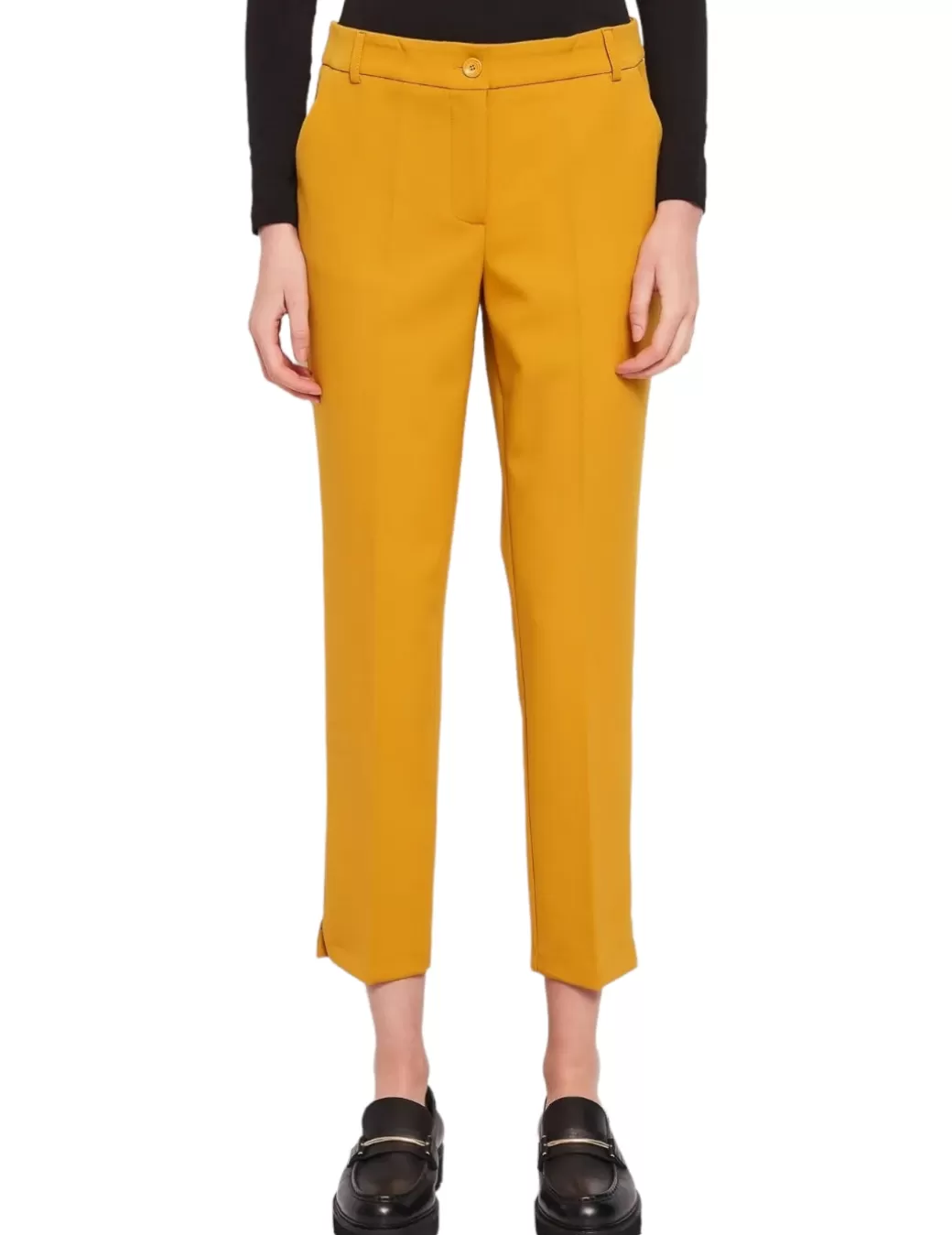 Hot Gaudi Pantalón Chino Largo Amarillo