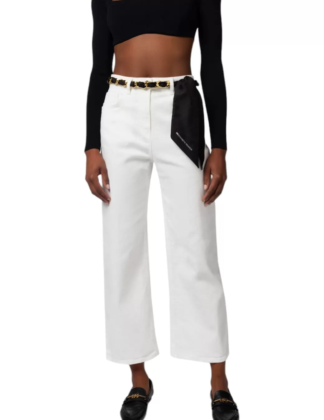 Best Elisabetta Franchi Pantalón Elisabetta PJ42D41 Blanco