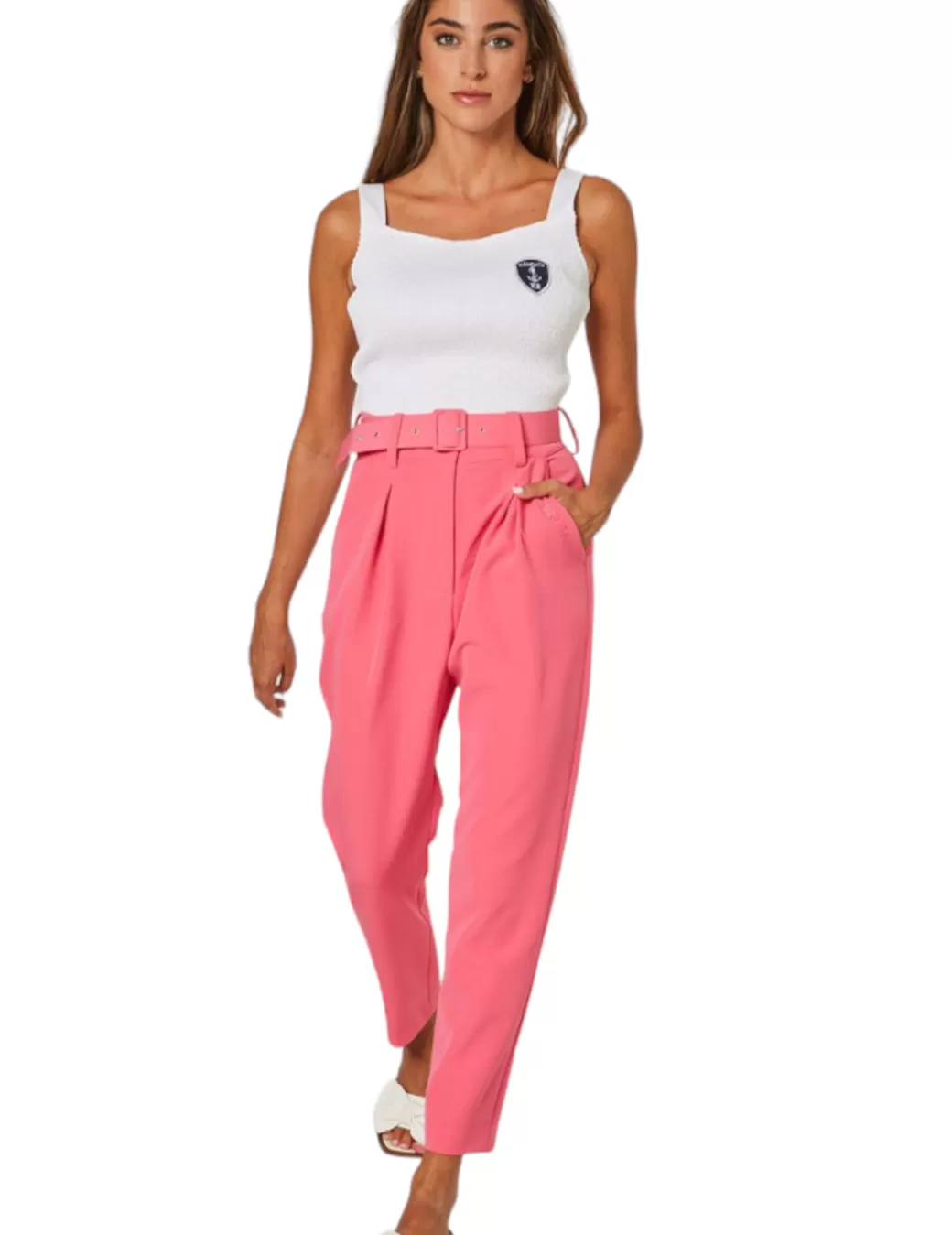 Fashion Mangata Pantalon 2401-0172 Fuxia Rosa