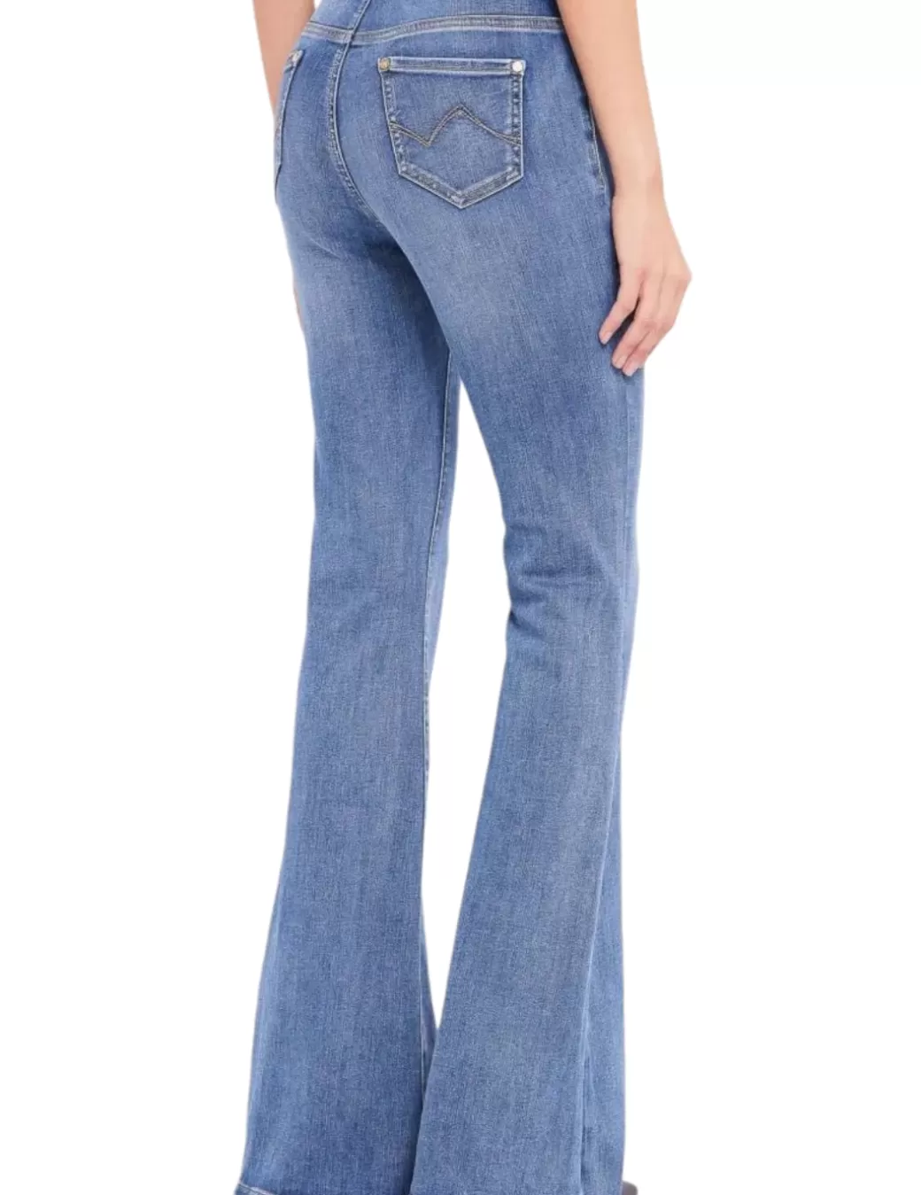 New Gaudi Pantalon 421BD26017 Denim Campana Azul