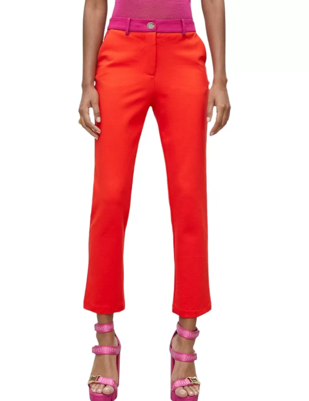 Best Sale LOLA CASADEMUNT PANTALON BICOLOR Naranja