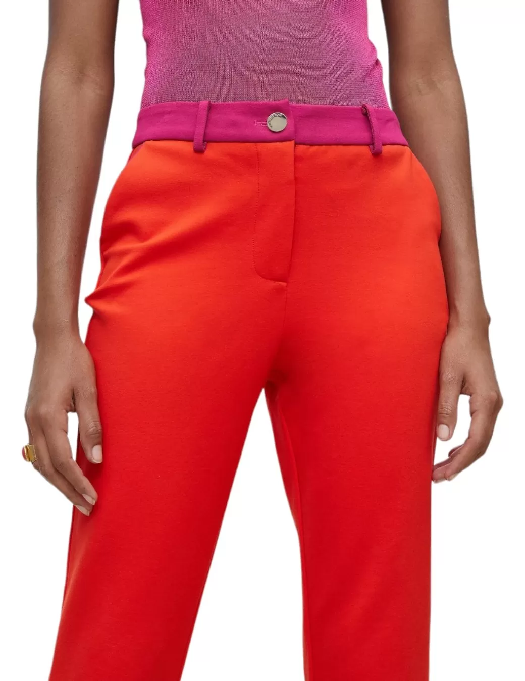 Best Sale LOLA CASADEMUNT PANTALON BICOLOR Naranja