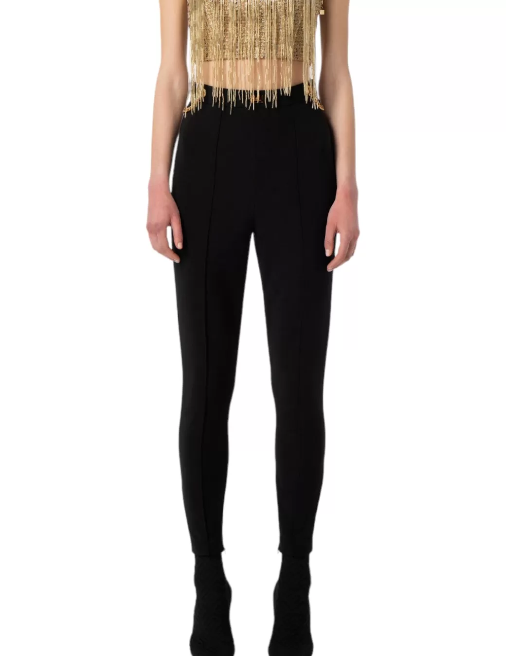 Outlet Elisabetta Franchi Pantalon PA02036E2 Negro