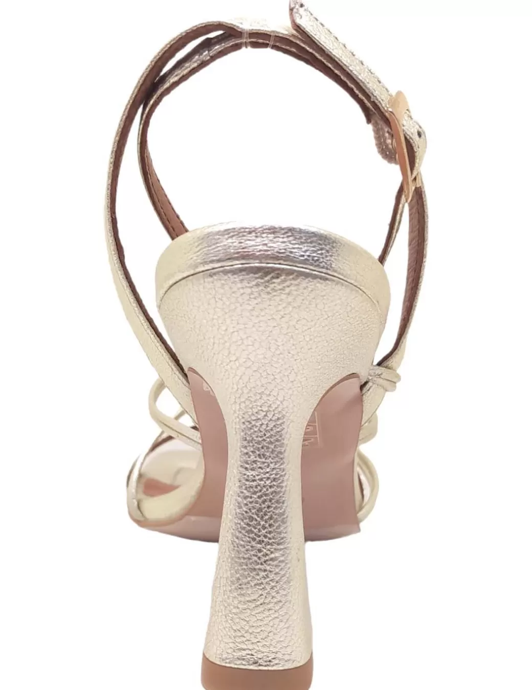 Fashion Angel Alarcon Sandalia De Tiras Y Adorno Con Tacón Alto Diamanda Platino Plata