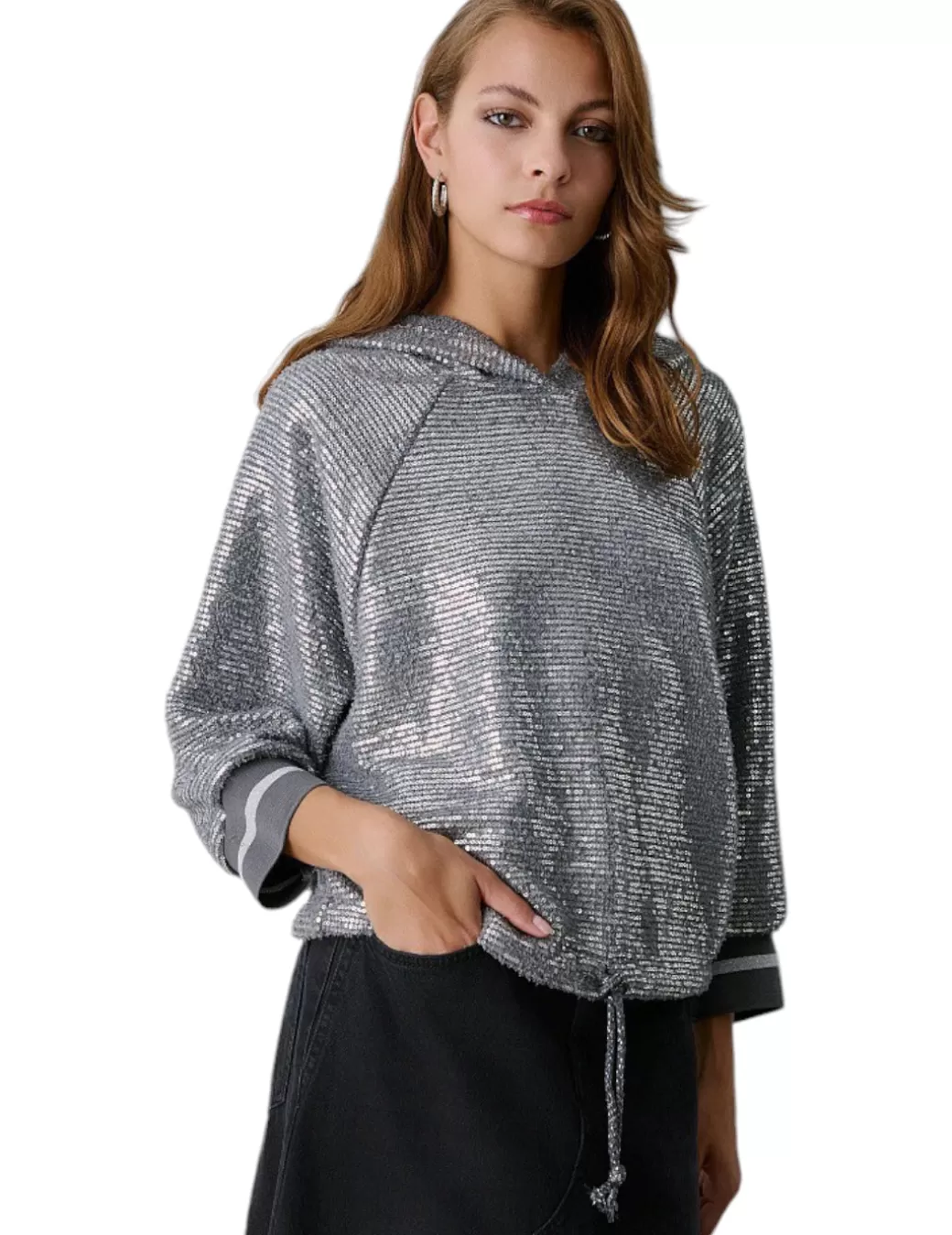 Shop BSB Sudadera Metalizada Plata