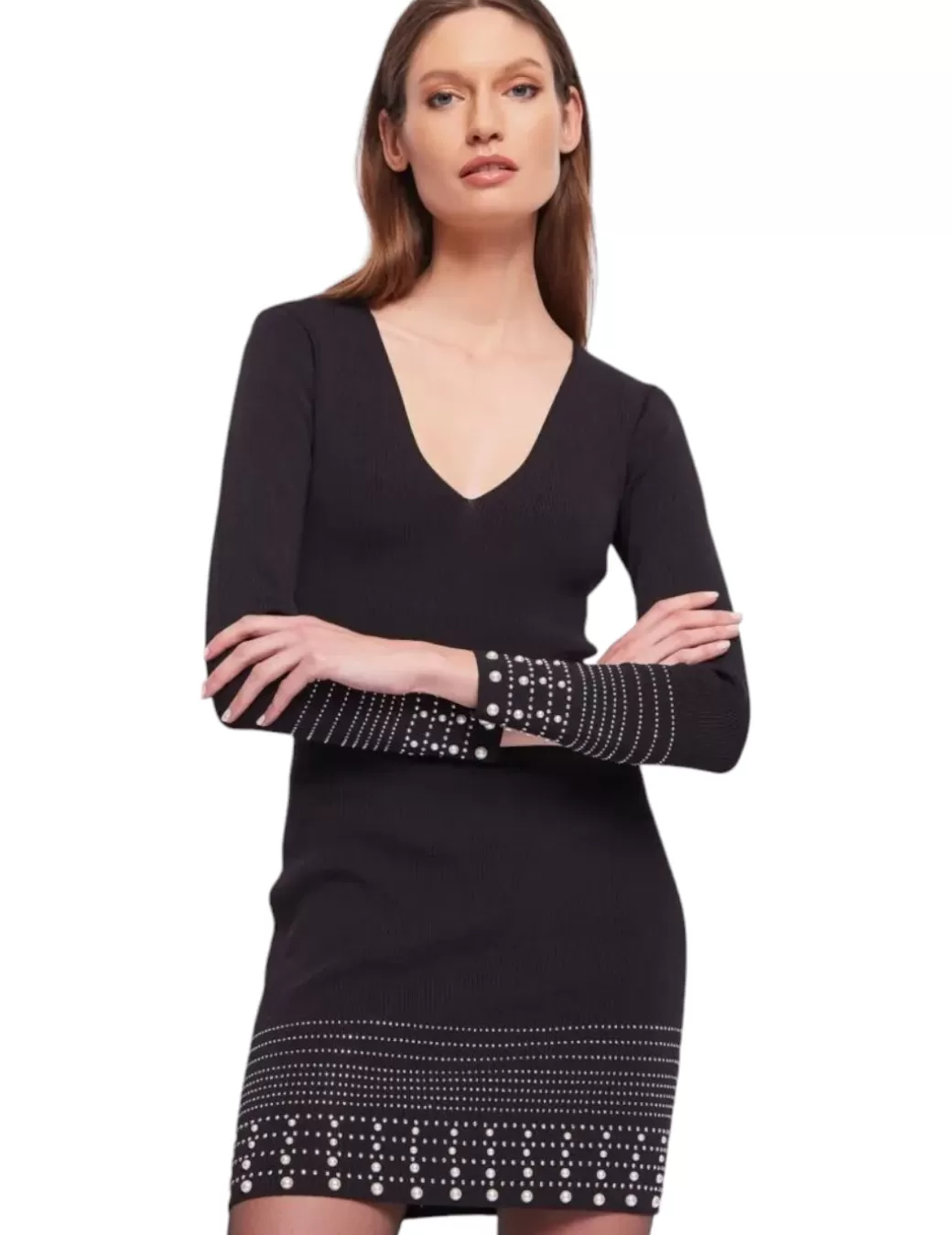 Shop Gaudi Vestido 421FD103004 Perlas Negro