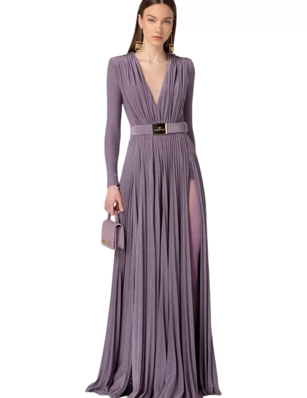 New Elisabetta Franchi Vestido AB40136E2 Morado Violeta