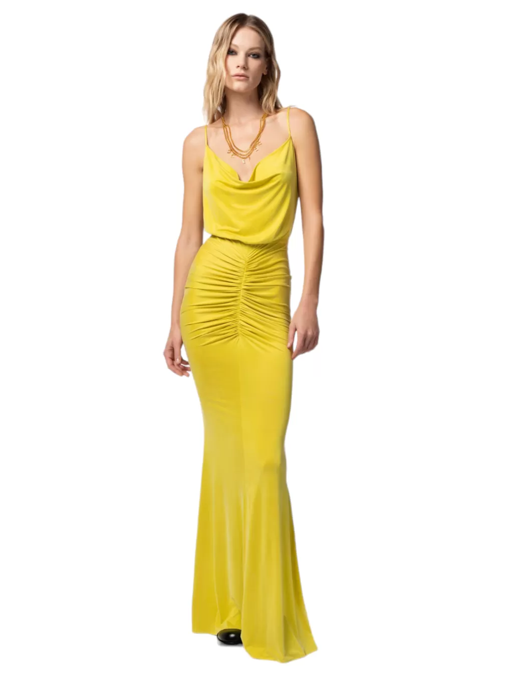 Clearance Elisabetta Franchi VESTIDO AB62842 ELISABETTA Amarillo