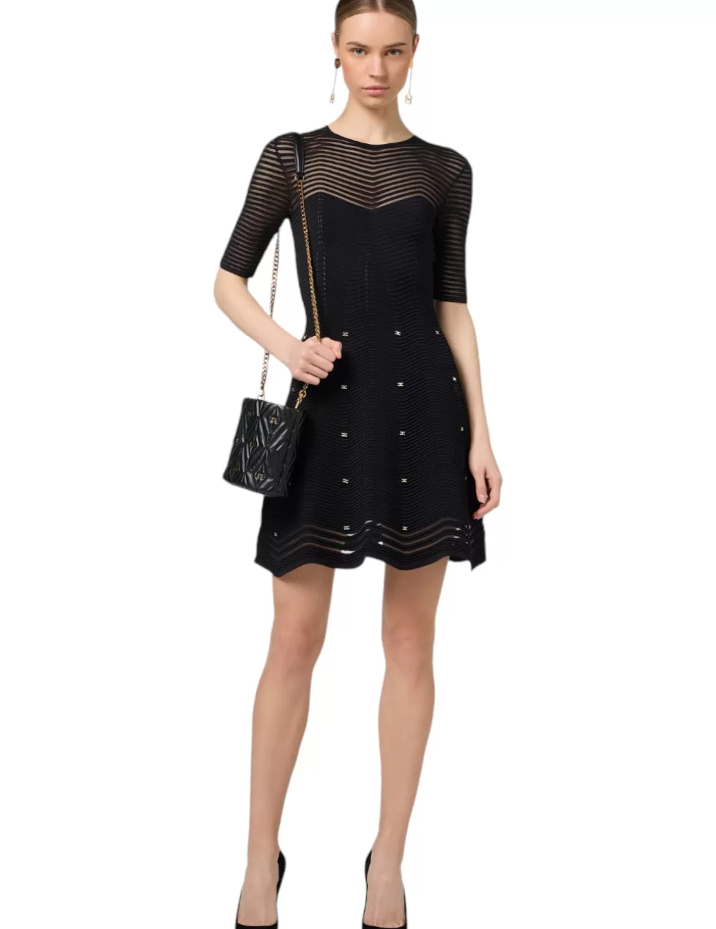 Hot Elisabetta Franchi Vestido AM03B46E2 Negro