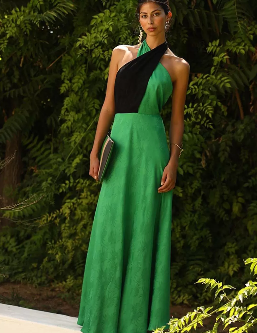 New Panambi Vestido Cruzado Halter Verde