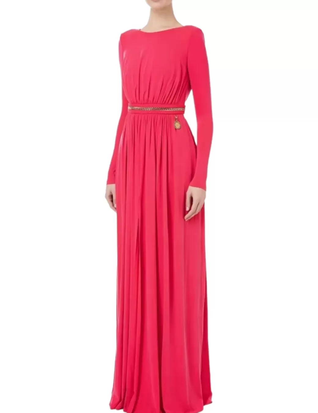 Discount Elisabetta Franchi Vestido Largo Cinturilla Rojo