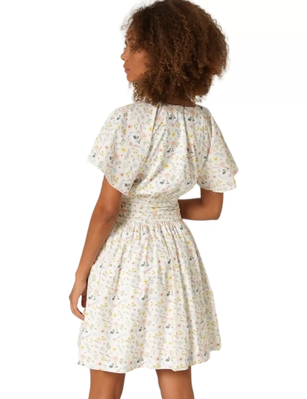 Cheap Mangata Vestido Corto Estampado Flores Blanco