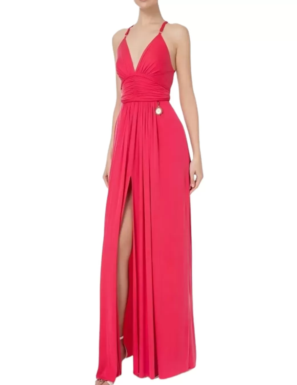 Sale Elisabetta Franchi VESTIDO RED CARPET TIRANTES Rojo