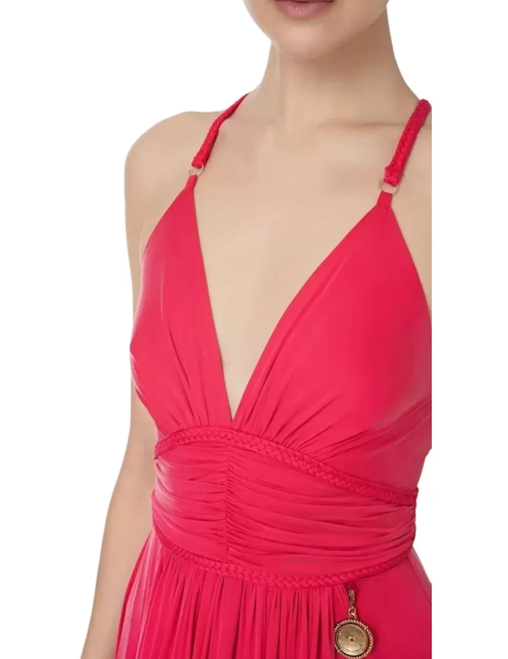 Sale Elisabetta Franchi VESTIDO RED CARPET TIRANTES Rojo