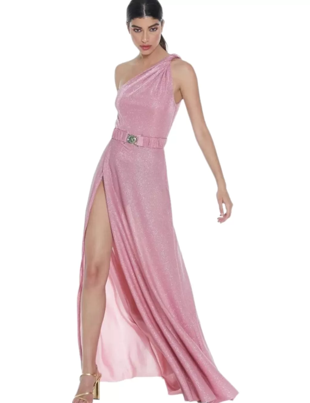 Store Relish Vestido RCP2309578019 Lurex Rosa