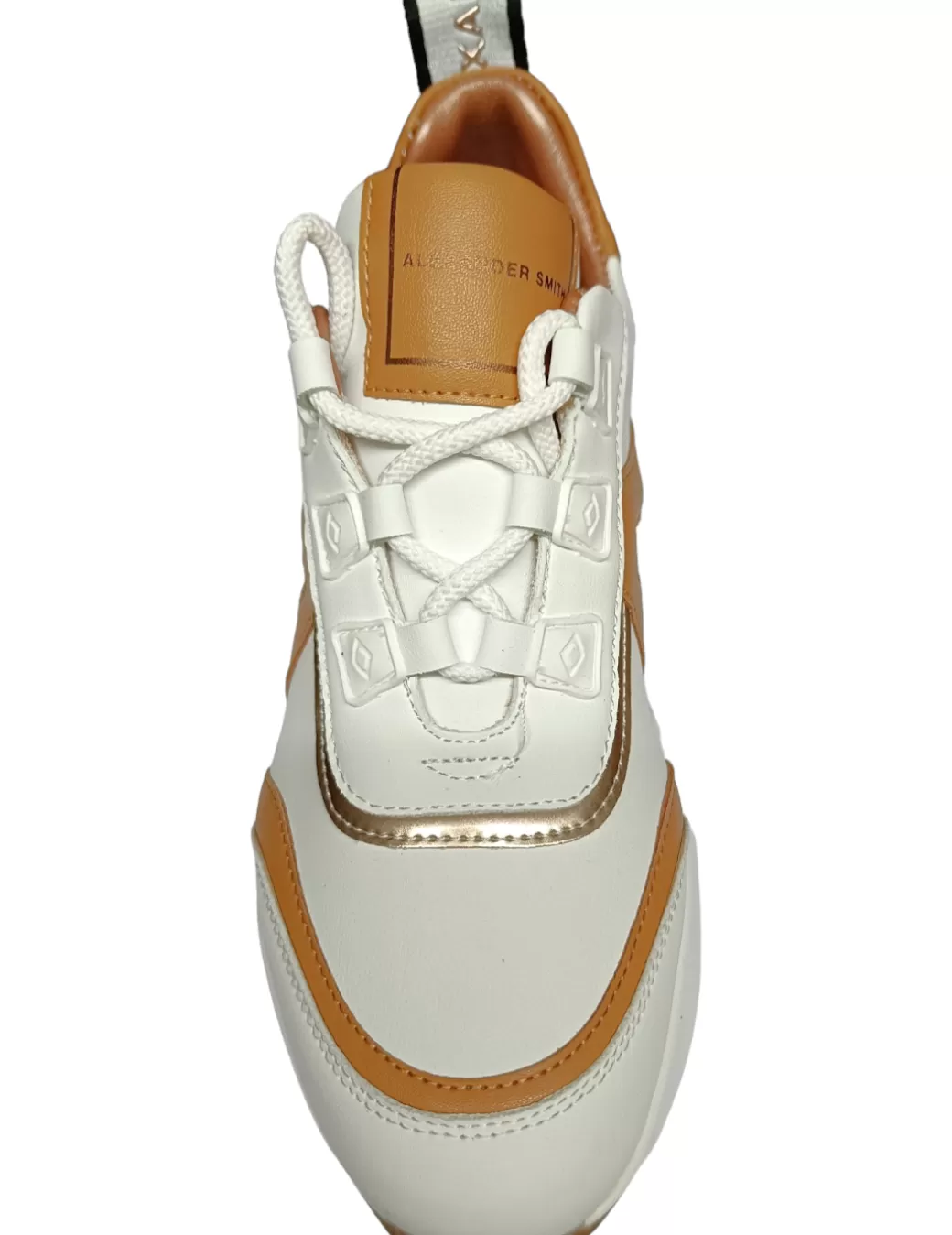 Shop Alexander smith Zapatilla Sneaker Marble Alexander White Coñac Blanco