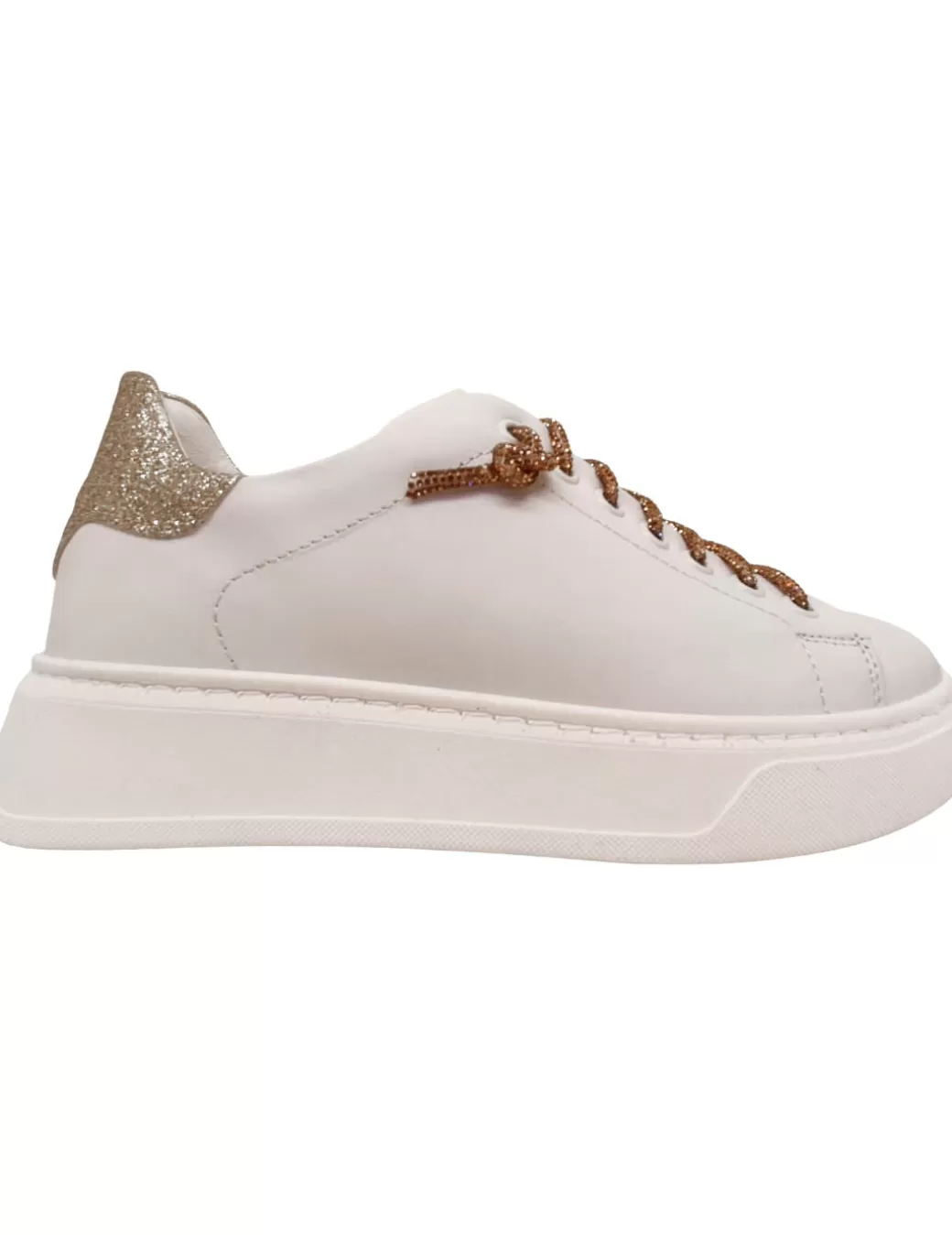 Fashion Divinie Follie Zapatilla Sneaker Sw01 Divine / Oro Blanco