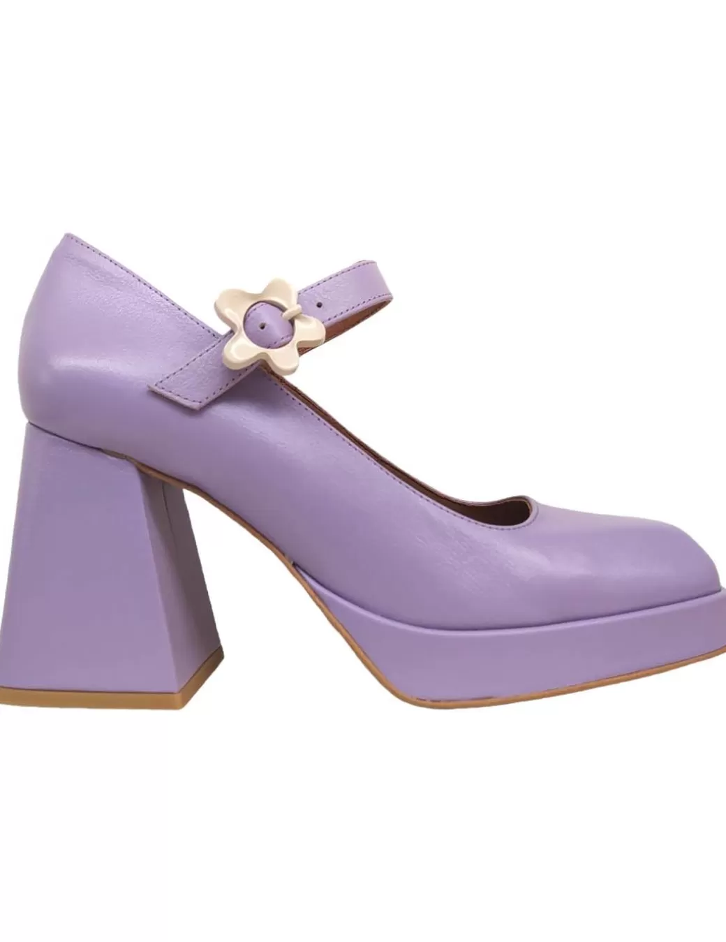 Cheap Angel Alarcon Zapato Mary Jane Con Tacón Angel Alarcón Zakia Flower Malva Violeta