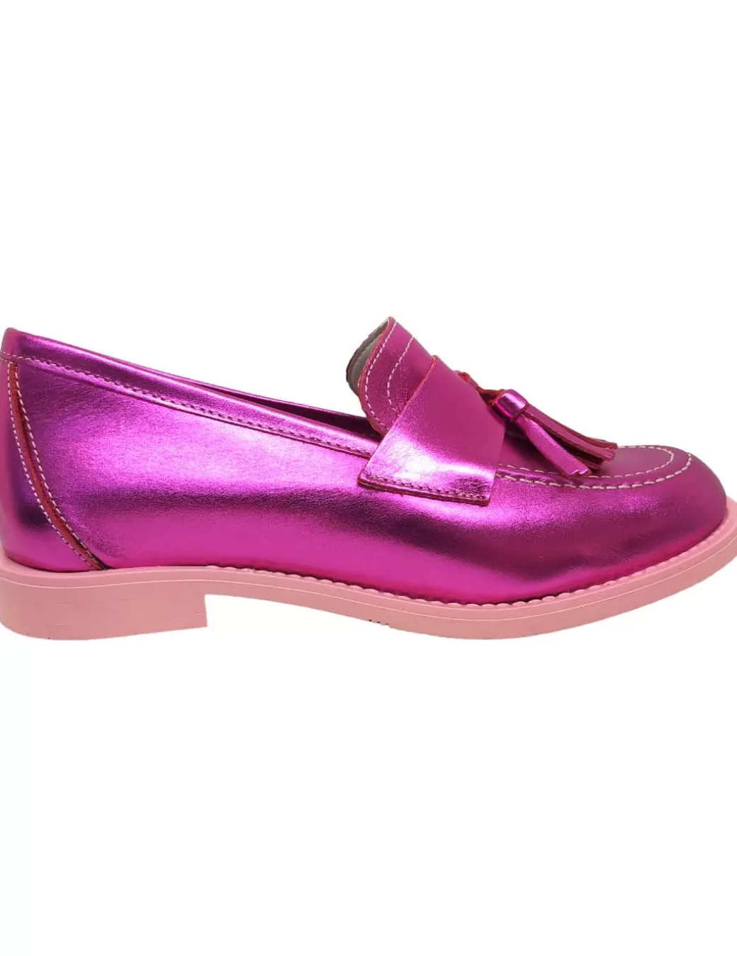 Sale Divinie Follie ZAPATO MOCASÍN METALIZADO Divine Rosa