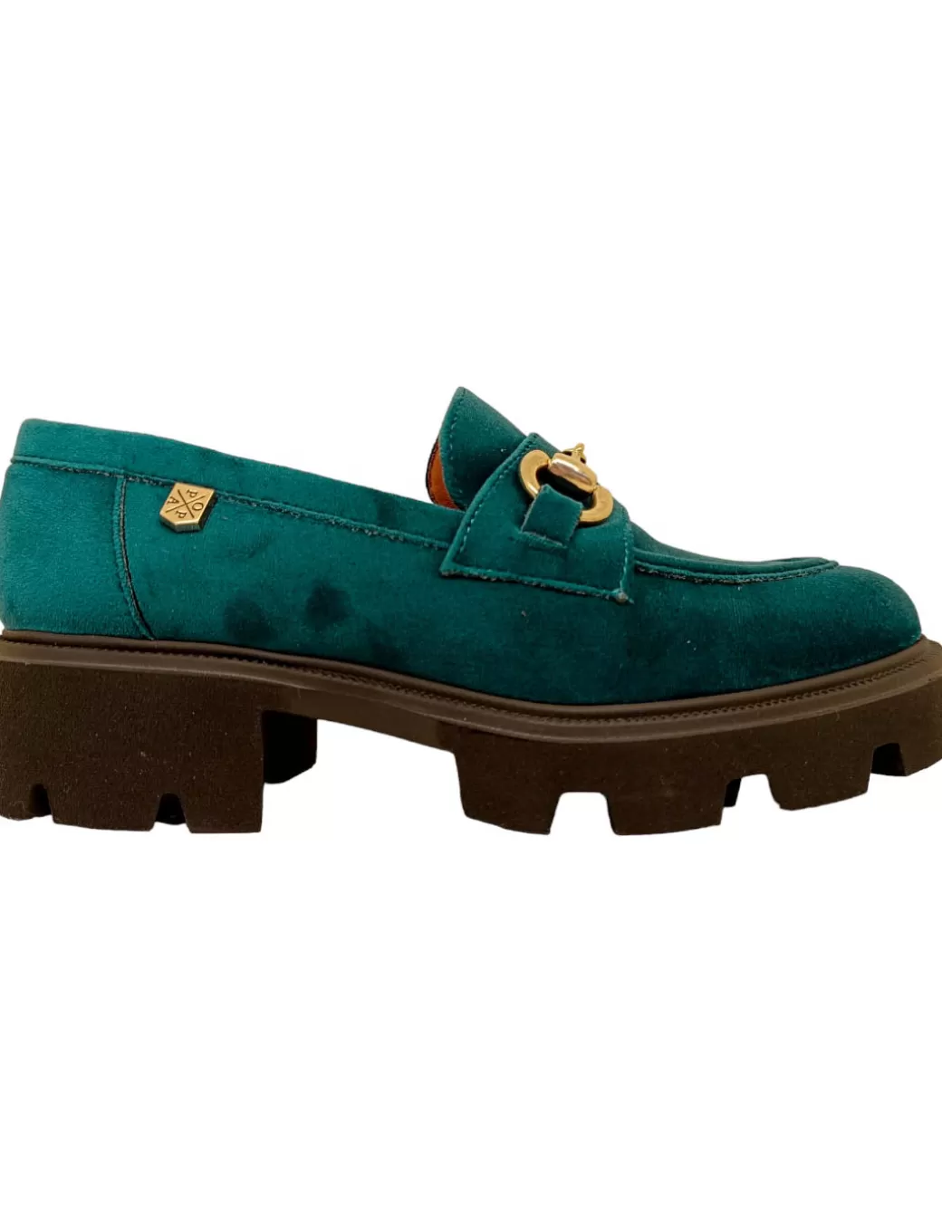 Hot Popa Zapato Mocasín Terciopelo Zintia Verde