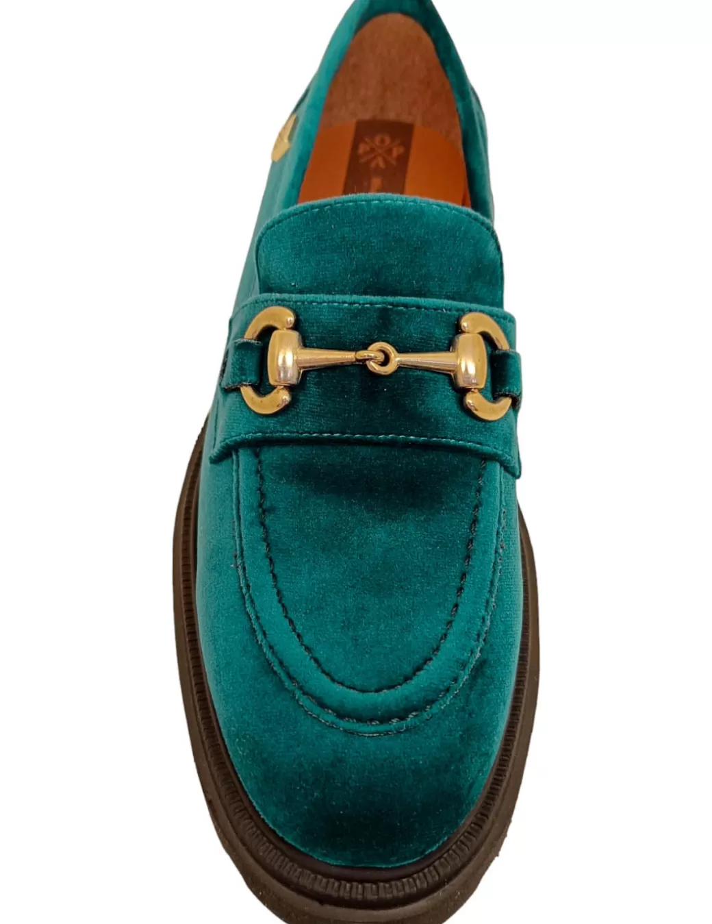 Hot Popa Zapato Mocasín Terciopelo Zintia Verde