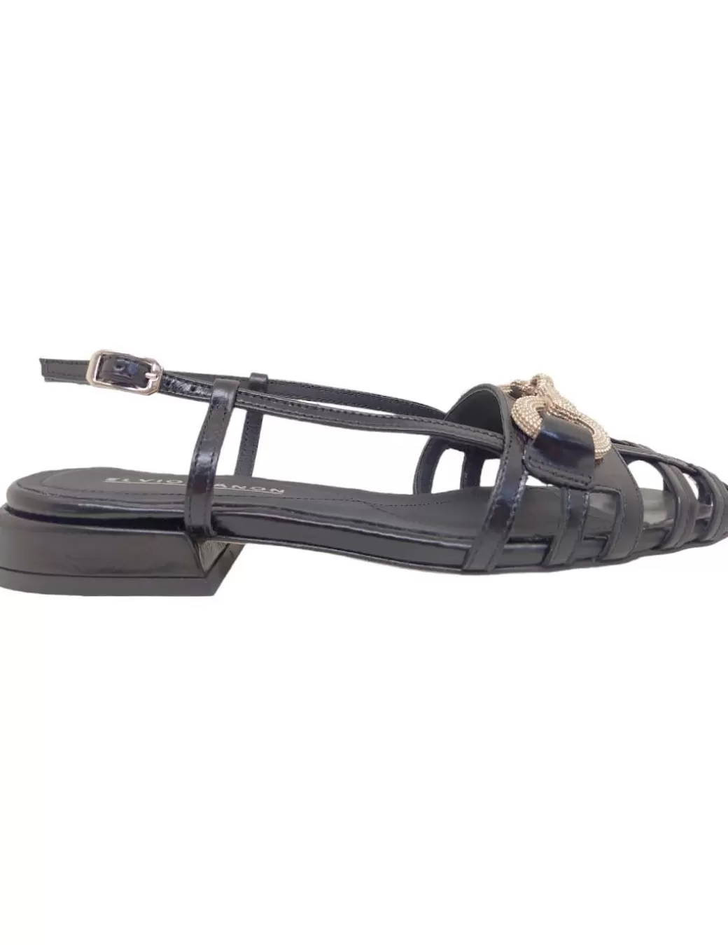 Hot ELVIO ZANON Zapato Plano Slingback 0902 Negro