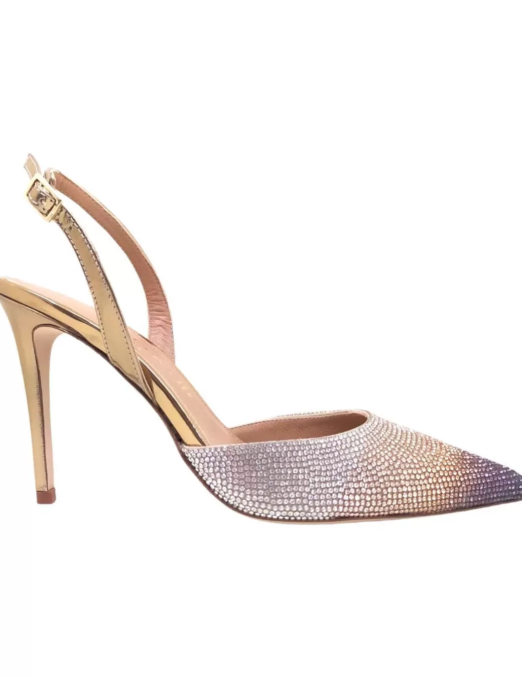 Shop CHANTAL Zapato Salón Slingback Strass Oro