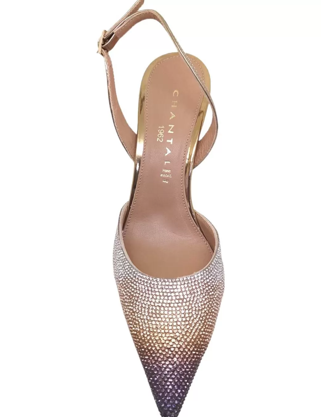 Shop CHANTAL Zapato Salón Slingback Strass Oro